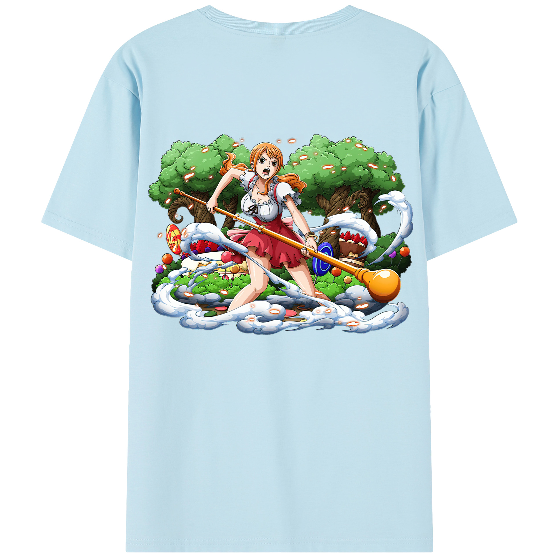 ワンピース ナミ ONE PIECE Nami 綿100％半袖Tシャツ（背面プリント）